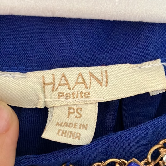 HAANI BLUE GEMS EMBELLISHED FORMAL MAXI LONG DRESS SIZE PS - Picture 5 of 5